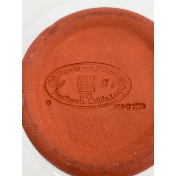 Mackenzie Childs Stoke Gabriel Ceramic Cereal Bowl Floral Geometric Design 8.5" - Picture 4 of 7